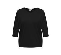 ONLY CARMAKOMA - CARLINA 3/4 SLEEVE V-NECK BLOUSE JRS Black - Gr. - 52