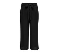 Schlupfhose ONLY CARMAKOMA "CARLUX LIFE PALAZZO ANKLE PANT NOOS", Damen, Gr. 48, N-Gr, schwarz, Web, Obermaterial: 95% Polyester, 3% Elasthan, 2% sonstige Fasern, unifarben, modisch, regular fit knöch