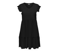 ONLY CARMAKOMA Damen CARMAY Life Cap SL Frill Dress JRS NOOS Midikleid, Black, 46-48