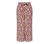 ONLY CARMAKOMA - CARMIKASI CULOTTE BELT PANTS AOP Brick Red - Gr. - 48