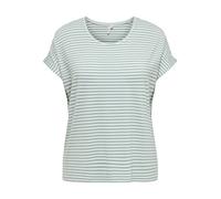 ONLY CARMAKOMA - CARMOSTER STRIPE S/S O-NECK TOP JRS Jadeite - Gr. - M-46/48