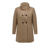 Kurzmantel ONLY CARMAKOMA "CARNEWSOPHIA WOOL COAT OTW", Damen, Gr. M, cocoa créme detail:melange, Web, Obermaterial: 70% Polyester, 30% Wolle, meliert, Mäntel (90540343-M) cocoa créme detail:melange