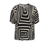 ONLY CARMAKOMA - CARRAVENNA S/S PLISSE AOP TOP JRS NOOS black, XL-54