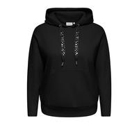 ONLY CARMAKOMA "CARSCARLETT FANCY L/S SWT JRS", Materialmix (41270102-M) schwarz detail:schwarz string, rhinestones