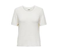 Kurzarmpullover ONLY CARMAKOMA "CARSUNNY S/S PULLOVER KNT NOOS", Damen, Gr. M, weiß (cloud dancer), Strick, Obermaterial: 55% Polyacryl, 45% Nylon, unifarben, regular fit normal, Rundhals, Pullover (2