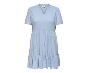 ONLY CARMAKOMA - CARTIRI-CARO S/S V-NECK LIN DRESS TLR cashmere blue - Gr. - 44