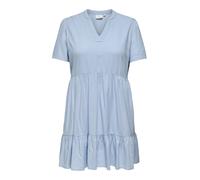 ONLY CARMAKOMA - CARTIRI-CARO S/S V-NECK LIN DRESS TLR cashmere blue - Gr. - 46