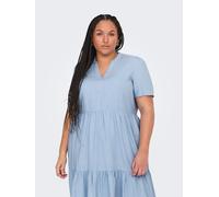 ONLY CARMAKOMA "CARTIRI-CARO S/S V-NECK LIN DRESS TLR" Sommerkleid (71842933-42)
