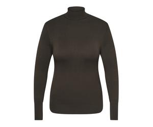 ONLY CARMAKOMA - CARVENICE LS ROLL PULLOVER NOOS Coffee Bean - Gr. - 48