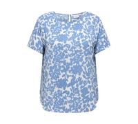 ONLY CARMAKOMA "CARVICA SS TOP WVN NOOS" Materialmix, regular fit (91660537-48) riviera aop:forest flower