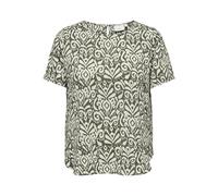 Shirtbluse ONLY CARMAKOMA "CARVICA SS TOP WVN NOOS", Damen, Gr. 54, tarmac aop:kaja graphic, Single Jersey, Obermaterial: 97% Polyester, 3% Elasthan, bedruckt, casual, regular fit, Rundhals, Kurzarm,