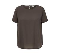 ONLY CARMAKOMA - CARVICA S/S TOP WVN NOOS Chocolate Martini - Gr. - 44