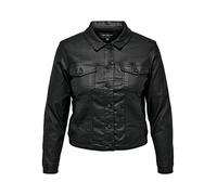 ONLY CARMAKOMA Damen CARWESPA Life Coated Jacket Kurzjacke, Black/Detail:Coated, 48