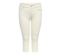 ONLY CARMAKOMA - CARWILLY REG WAIST DNM CAPRI NOOS Ecru - Gr. - 50