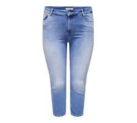 ONLY Carmakoma Damen Carwilly Reg Waist DNM Capri Noos Jeans, Light Medium Blue Denim, 48 EU