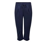 ONLY CARMAKOMA Damen 7/8 Stoffhose Paperback Stretch Pants Übergröße Curvy Plus Size CARGOLDTRASH, Farben:Blau-2, Größe:42
