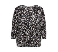 ONLY Carmakoma Damen Shirt beige / grau / anthrazit, Größe 42/44 beige / grau / anthrazit XL-XXL