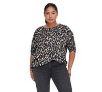 ONLY CARMAKOMA Druckkleid, mit Herz-Print M (46/48), N-Gr braun Damen Druckkleid Jersey Shirts Sweatshirts M (46/48), N-Gr braun leo