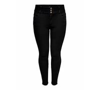 ONLY CARMAKOMA Röhrenjeans »Anna« High Waist mit 3Knopf-Bund, schwarz, 50