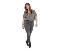 Carmakoma by Only Damen Jeans CARAUGUSTA - Skinny - Grau - Dark Grey - Plus Size, Größe:48W / 34L, Farbvariante:Dark Grey Denim 15212271