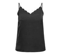 Trägertop ONLY CARMAKOMA "CARDEBBIE SINGLET WVN NOOS", Damen, Gr. 48, schwarz, Web, Obermaterial: 100% Polyester, unifarben, regular fit normal, Rundhals, Tops Trägertop (36563733-48) schwarz