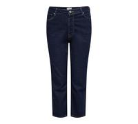 Only CARMAKOMA Straight-Jeans Caremily High Waist Stretch Ankle Dunkelblau Denim Gr. 48 L32