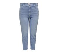 Only Carmakoma Damen Caremilystretch Hw STR ANK DNM Cro1 Noos, Light Blue Denim, 44W x 32L