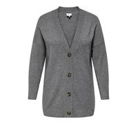 ONLY CARMAKOMA Damen Caresly Ls Button Cardigan KNT Noos Strickjacke, Chocolate Torte/Detail:Melange, 42-44 EU