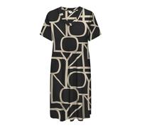 ONLY Carmakoma Damen Carfyrla Life S/S V-NCK Blk AOP DRE Noos, Black, S