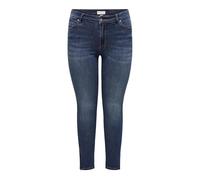 ONLY Carmakoma Damen Carkarla Reg Sk ANK Zip DNM Bj581 Noos Hose, Dark Blue Denim, 42W / 32L EU