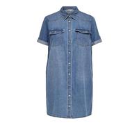 ONLY CARMAKOMA Damen Carlisa S/S DNM Dress Gua Noos, Medium Blue Denim, 54 EU