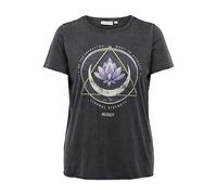 ONLY CARMAKOMA Damen Carlucy Life Reg S/S Top JRS Noos, Black, Large