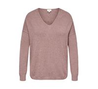 ONLY V-Ausschnitt-Pullover Carmargareta LS KNT NOOS rosa-braun Gr. M (46/48)