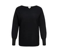 Strickpullover ONLY CARMAKOMA "CARNEW ADALINE LIFE L/S PULLOVER KNT" Gr. XL (54), schwarz (black) Damen Pullover Rundhalspullover (19875965-XL)