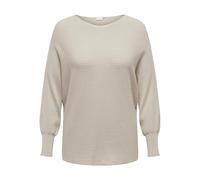 ONLY CARMAKOMA Damen CARNEW Adaline L/S Pullover KNT Strickpullover, Pumice Stone, 42-70 Größen