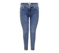 ONLY Carmakoma Damen Carpower Mid P Up DNM Soo411 Noos Skinny Jeans, Medium Blue Denim, 46W / 32L EU