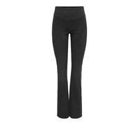 Jeansleggings ONLY CARMAKOMA "CARROYAL MID WAIST FLARED LEGGING", Damen, Gr. 50, Länge 32, schwarz (washed schwarz), Denim/Jeans, Obermaterial: 69% Baumwolle, 29% Polyester, 2% Elasthan, unifarben, Je