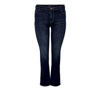 Schlagjeans ONLY CARMAKOMA "CARSALLY" Gr. 50, Länge 32, blau (dark, blue) Damen Jeans 5-Pocket-Jeans (85006456-50)
