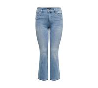 ONLY Carmakoma Damen CARSALLY HW SK Flared DNM BJ759, Light Medium Blue Denim, 46W / 30L EU