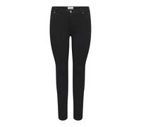 Skinny-fit-Jeans ONLY CARMAKOMA "CARSALLY REG SK DNM BJ030", Damen, Gr. 48, Länge 32, schwarz (schwarz denim), Denim/Jeans, Obermaterial: 64% Baumwolle, 31% Polyester, 3% Viskose, 2% Elasthan, unifarb