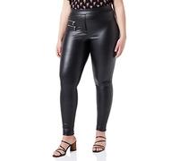 ONLY CARMAKOMA Damen Carsimone Faux Leather Otw Leggings, Schwarz, 42 Große Größen EU