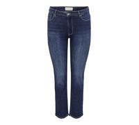 Slim-fit-Jeans ONLY CARMAKOMA "CARSUI MID SLIM DNM REA285 NOOS" Gr. 46, Länge 32, blau (dark blue denim) Damen Jeans (84938114-46) dark blue denim