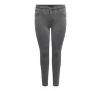 ONLY CARMAKOMA Damen Carthunder Life Reg Skinny P U DNM Noos Hose, Medium Grey Denim, 46W / 32L EU