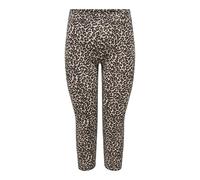 ONLY CARMAKOMA Damen Cartime Life Calf AOP Leggings Noos, Black, XL