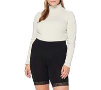 ONLY Carmakoma Damen CARTIME Life with LACE NOOS Shorts, Black, L-50/52