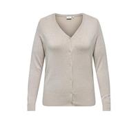 ONLY CARMAKOMA Damen Carvenice Life Ls V-Neck Cardi KNT, Whitecap Gray, M