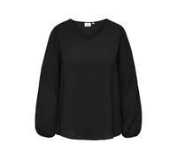 ONLY CARMAKOMA Damen Carvica Life L/S V-Neck Top WVN Noos, Black, 52