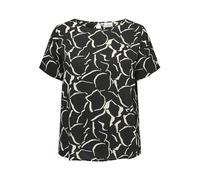 ONLY CARMAKOMA Damen Carvica Life Ss Top WVN Noos Kurzarmbluse, Black/AOP:Rebel Graphic, 46 Mehr