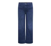 High-waist-Jeans ONLY CARMAKOMA "CARMADISON-WAUW HW POCKET WIDE BOX NOOS", Damen, Gr. 50, Länge 32, blau (dunkelblau denim), Denim/Jeans, Obermaterial: 86% Baumwolle, 13% Polyester, 1% Elasthan, unifa