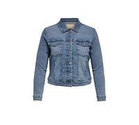 Jeansjacke ONLY CARMAKOMA "CARWESPA LS JACKET" Gr. 52, blau (light, blue, used) Damen Jacken Jeansjacken (19072521-52)